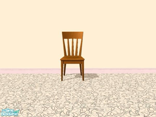 Sims 2 — Penn Station Dining Chair - Orange by dddrake — Part of the "Shauna Collection".