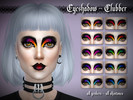 Sims 4 — Eyeshadow - Clubber [Neon Goth 2.0] by thaisherrera — Decided to revisit and improve my oldest CC a little.