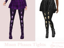 Sims 4 — Moon Phases Tights by Dissia — Dark tights with phases of the moon