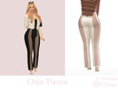 Sims 4 — Otio Pants by Dissia — High waist bottoms with half transparent cuts at front and back. Would your sim be brave