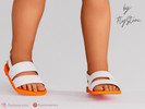 Sims 4 — Toddler Woven Leather Sandals by FlyStone — Stylish woven toddler sandals for hot weather