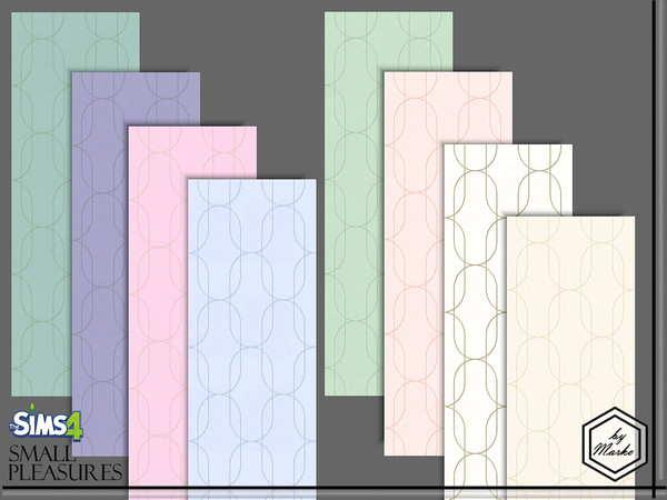 Sims 4 — Wallpaper "Studio" by Marko_An — Elegant wallpaper with a subtle geometric pattern