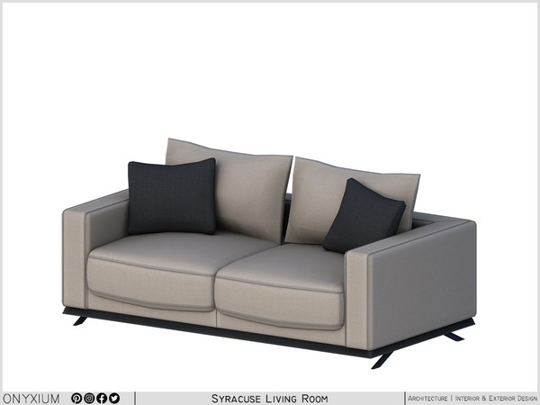 Sims 4 — Syracuse Sofa Double by Onyxium — Onyxium@TSR Design Workshop Living Room Collection - Belong To The 2025 Year