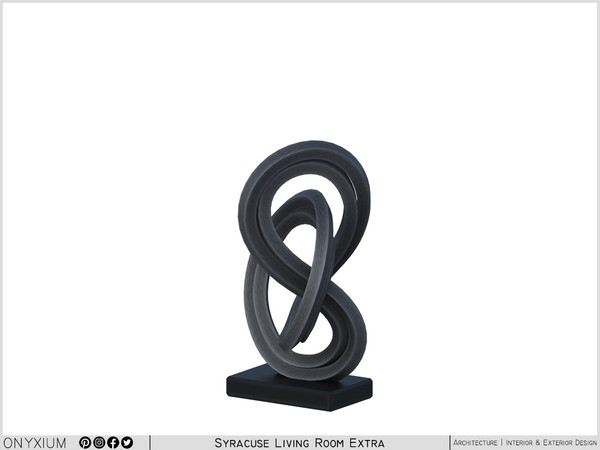 Sims 4 — Syracuse Infinite Loop Decor by Onyxium — Onyxium@TSR Design Workshop Living Room Collection - Belong To The