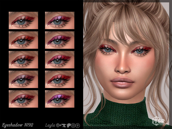 Sims 4 — Eyeshadow N192 by Layla — Female eyeshadow Previews were made using HQ Mod