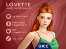 Sims 4 — Lovette Hair by qicc — A long wavy hairstyle with a high bun. - Maxis Match