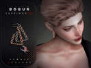 Sims 4 — (Patreon) Triangle-shaped chain Earrings by Bobur2 — Please, before writing where I can download this hair,