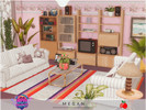 Sims 4 — 80s THINGS - Megan - living room by melapples — a homey 80s retro style living room. enjoy! 7x7