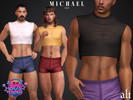 Sims 4 — 80's Things - MICHAEL top by ali1 — Crop Tank Top