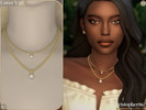 Sims 4 — Lover Necklace V10 - MM Layered Pearl Charm Necklaces by christopher0672 — This is a super cute set of Maxis
