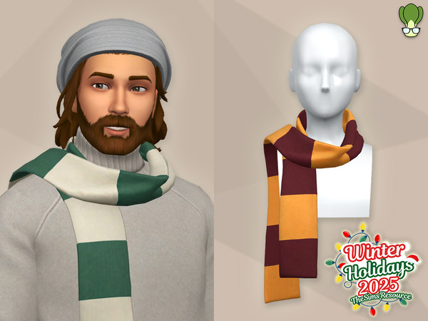 Sims 4 — Striped Pattern Wool Scarf - Male by kapakijo — Unisex wool scarf with striped pattern.