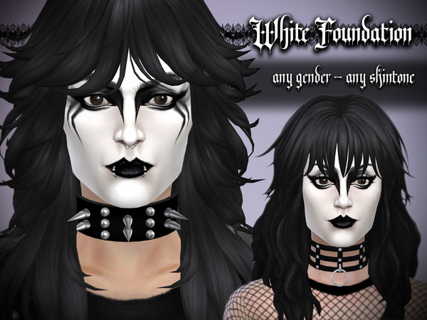 Sims 4 — [Oh My Goth!] White Foundation by thaisherrera — I always felt like there aren't many CC options out there for