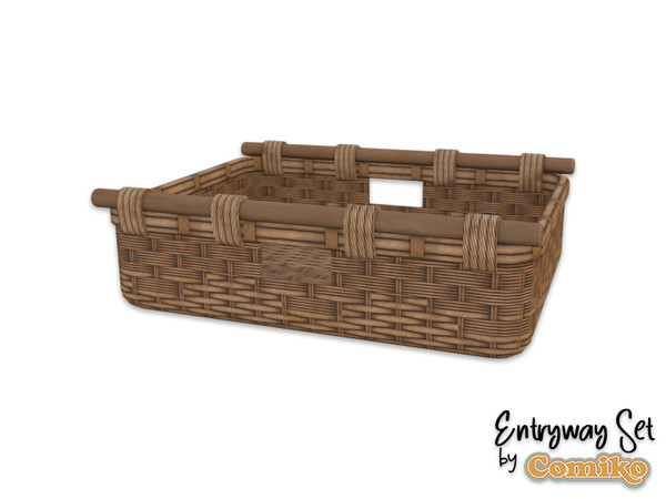 Sims 4 — Comiko Entryway Wicker Box v1 | Entryway Room by Comiko — Part 1 - Entryway Set is base game compatible and