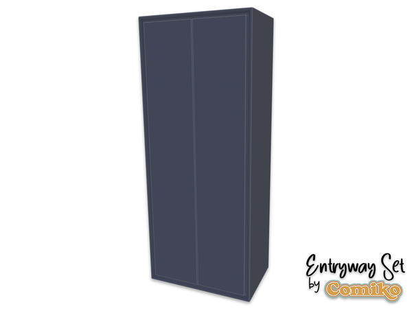 Sims 4 — Comiko Entryway Tall Cabinet Closed v1 | Entryway Room by Comiko — Part 2 - Entryway Set is base game compatible
