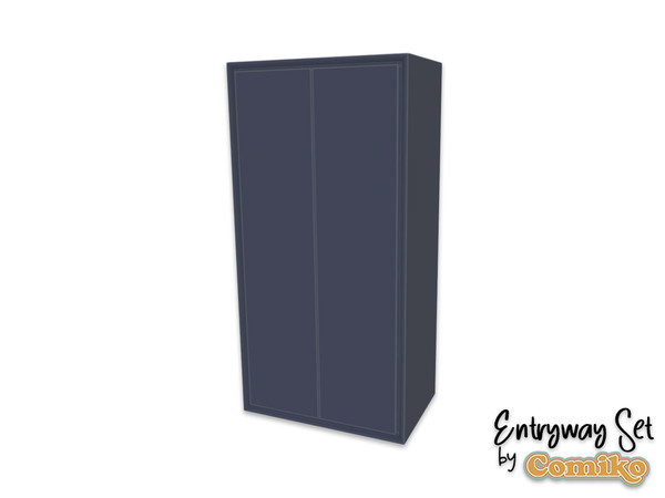 Sims 4 — Comiko Entryway Tall Cabinet Closed v2 | Entryway Room by Comiko — Part 2 - Entryway Set is base game compatible