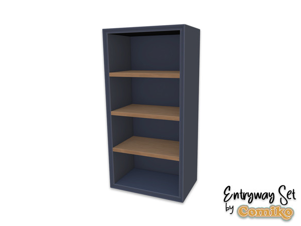 Sims 4 — Comiko Entryway Tall Cabinet Open v2 | Entryway Room by Comiko — Part 2 - Entryway Set is base game compatible