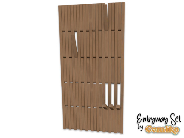 Sims 4 — Comiko Entryway Coat Rack v3 | Entryway Room by Comiko — Part 3 - Entryway Set is base game compatible and