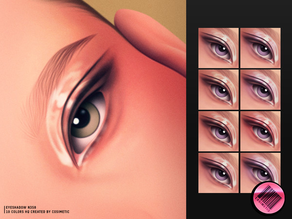 Sims 4 — Soft Glaze Eyeshadow N358 by cosimetic — Soft Glaze Eyeshadow N358 delivers a glossy sheen with softly diffused