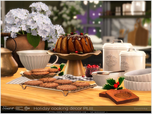Sims 4 — Holiday cooking decor 3 by Severinka_ — Cooking decor set for kitchen decoration. Part 3 - 8 items: