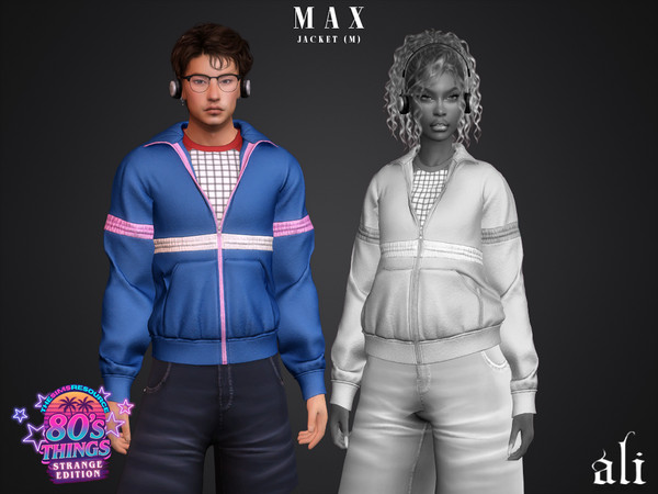 Sims 4 — 80's Things - MAX jacket (m) by ali1 — 80s Jacket inspired by Max Mayfield