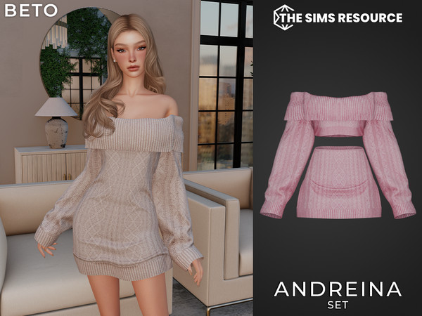 Sims 4 — By Beto - Andreina (Skirt) by Beto_ae0 — Very cute cotton and wool outfit