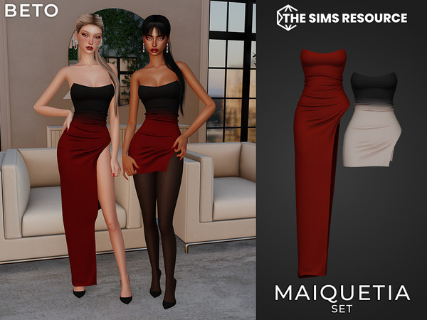 Sims 4 — By Beto - Maiquetia (Long Dress) by Beto_ae0 — Elegant and sexy dresses perfect for parties