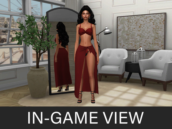 Sims 4 — By Beto - Madison (Underwear) by Beto_ae0 — Two-piece swimsuit with a long sarong, enjoy!