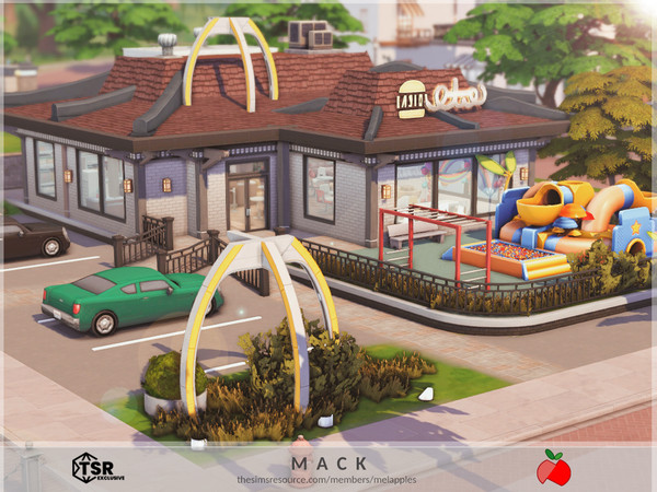 Sims 4 — Mack - restaurant by melapples — fast food in retro style. enjoy!