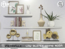 Sims 4 — Low Silence Deco by Simenapule — Minimalist decor set with sculptural objects, soft art prints, and neutral