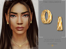 Sims 4 — Sculpted Gold Everyday Hoop by Glitterberryfly — A hoop earring perfect for everyday wear. Set in gold