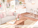 Sims 4 — Elisa Kitchen by BlusterSims — The "Elisa Kitchen" blends soft pinks, beige, and light wood. It