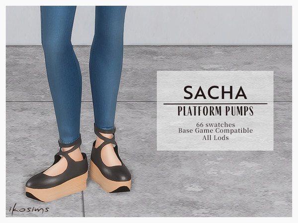 Sims 4 — Sacha Platform Shoes by iko-sims — - New mesh by me