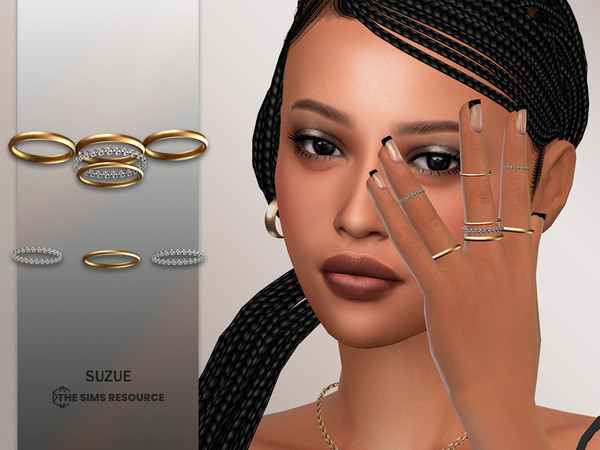 Sims 4 — Marissa Rings by Suzue — New Mesh (Suzue)