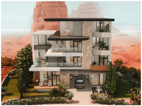 Sims 4 — MM. Modern House 134 by Merin_Martini — My Sims 4 lots some are inspired from random pictures that I found on