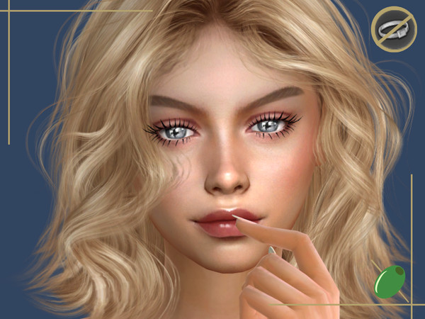 Sims 4 — Yuri 3D Lashes Rings Contradict by Pitted0live — Anime style mid-length clumped pointed lashes 2 versions