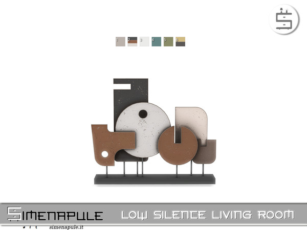Sims 4 — [SeN4] Low Silence Living Room - Abstract sculpture by Simenapule — Low Silence Living RoomLow Silence Living