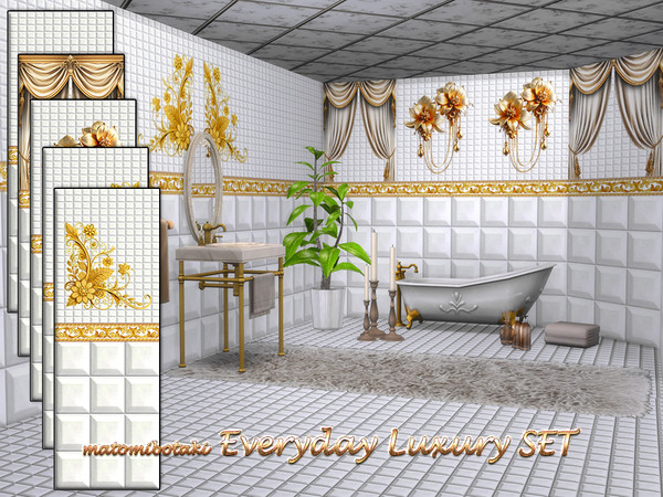 Sims 4 — matomibotaki Everyday Luxury SET by matomibotaki — Treat yourself to a little luxury every day when you use your