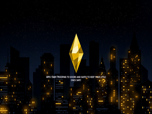 Sims 4 — City Skyline Loading Screen by MooMallowPlays — Custom Loading Screen featuring a city skyline that was drawn by