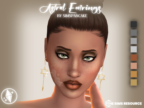 Sims 4 — Astral Earrings (Maxis Match) by simspancake_cc — -8 Swatches