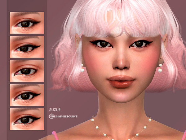 Sims 4 — Nala Eyeliner N47 by Suzue — 5 Swatches
