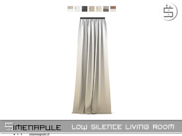 Sims 4 — [SeN4] Low Silence Living Room - Curtain Medium by Simenapule — Low Silence Living Room is a modern living room