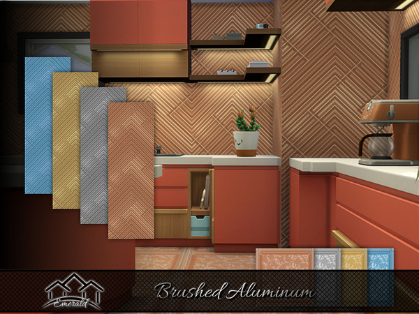Sims 4 — Brushed Aluminum by Emerald — Brushed Aluminum is a lightweight,durable and corrosion resistant fine metal