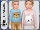 Sims 4 — Toddler Artic Animals Sweater by Pelineldis — Kids fashion clothing: five sweaters for toddler boys and girls