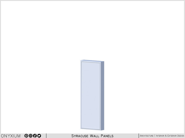 Sims 4 — Syracuse Narrow Wall Panel Short by Onyxium — Onyxium@TSR Design Workshop Living Room Collection - Belong To The