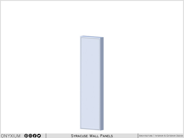 Sims 4 — Syracuse Narrow Wall Panel Medium by Onyxium — Onyxium@TSR Design Workshop Living Room Collection - Belong To
