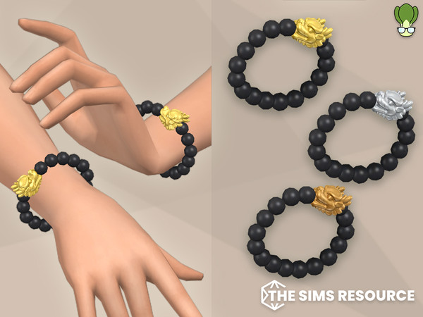 Sims 4 — Dragon Beads Bracelet by kapakijo — Beads bracelet with dragon head accessories.