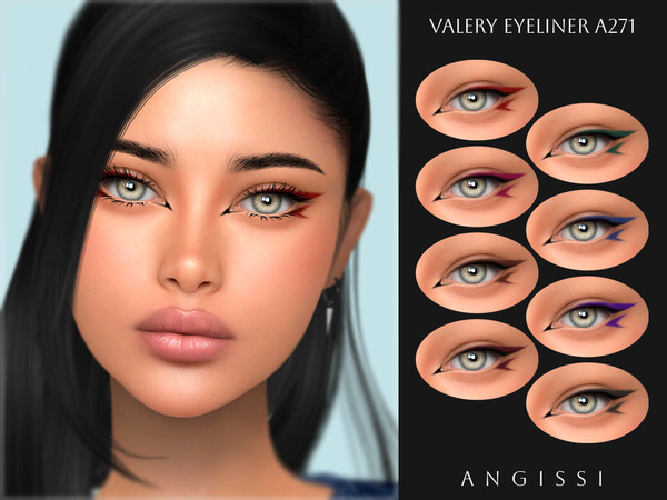 Sims 4 — Valery Eyeliner A271 by ANGISSI — PREVIEWS MADE USING HQ MODE Makeup category