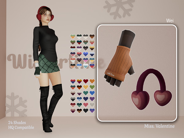 Sims 4 — Valentine_Muff_Wei by MissValentine142 — 24 Shades