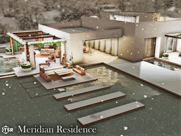 Sims 4 — Meridian Residence l noCC by simZmora — A contemporary waterfront residence designed around light, space, and