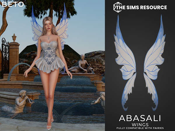 Sims 4 — Abasali (Wings) by Beto_ae0 — Fully compatible and functional fairy wings